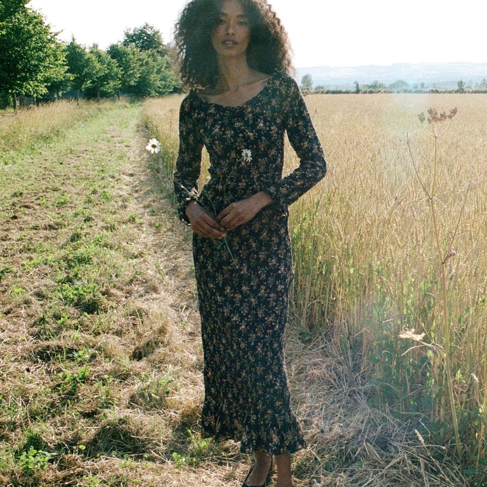 Doen Rosalia Dress Foxglove Floral